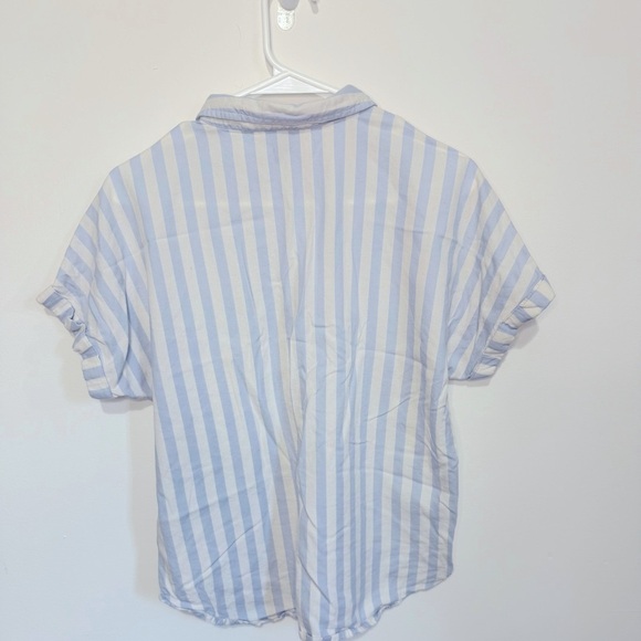Universal Thread Light Blue and White Striped Shirt - Picture 2 of 2